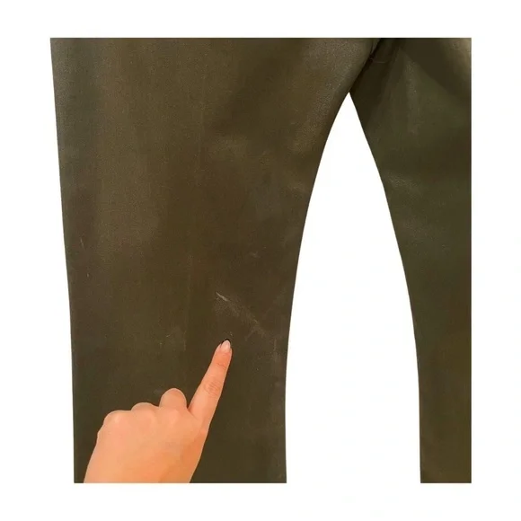 NWT Anthropologie Frame Green Le Crop Mini Boot Mid Rise Coated Denim Jeans 34 - Picture 5 of 13